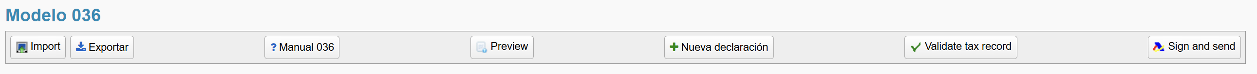 Modelo 036 Submit